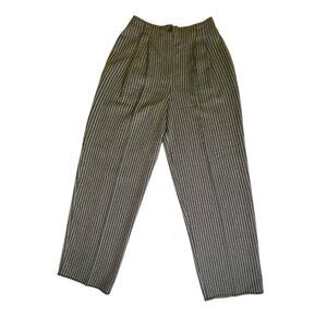 Max Studio Collection Black White Striped Pants Size 6 Retro Y2K Office Classic